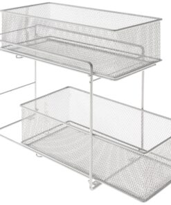 YBM Home Silver 2 Tier Mesh Sliding Spice and Sauces Basket Cabinet Organizer Drawer 2304 1 10 91HiVXzc0jL