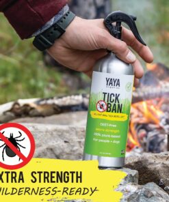 Yaya Organics Tick Ban | Extra Strength Tick Repellent Made with Essential Oils and All Natural, DEET Free Ingredients | Proven Effective, Safe for Adults, Kids and Dogs | 16 Ounce (2 Pack) 11 91Hqk6ux84S