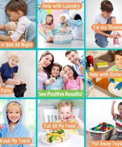 Kanru Behavior Chart for Kids at Home, Magnetic Reward Chart, Responsibility Chart, Chore Chart, Star Chart, Accommodate 1-3 Kids (for Home Use) 21 91HtkKeSSL