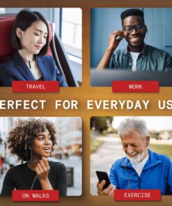 Alternative view of Symphonized Wired Ear buds with Microphone — 90% Noise Cancelling In Ear Headphones Wired, Ear Buds Wired, Earbuds for Computer, Android & PC — Corded Earbuds, Plug In Earphones with Mic (3.5mm Jack) Red