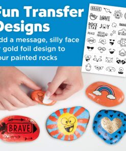 Creativity For Kids Hide and Seek Rock Painting Kit - Arts and Crafts for Kids Ages 6-8+, Gifts for Kids, Craft Kit with 10 Rocks and Waterproof Paint, Small Original 33 91HwHxLaNvL
