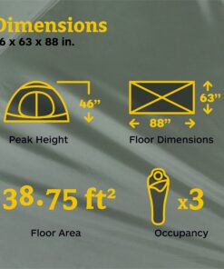 Marmot Crane Creek 2P/3P Backpacking and Camping Tents & Footprints Tent 3 Person Tent 25 91I1YktoML