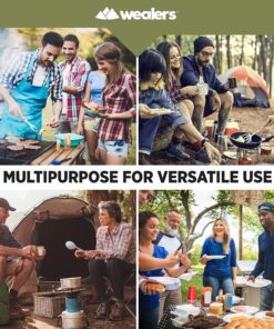 Camp Kitchen Cooking Utensil Set Travel Organizer Grill Accessories Portable Compact Gear for Backpacking BBQ Camping Hiking Travel Cookware Kit Water Resistant Case (Green 13 Piece Set) Green 27 91I3EcgmK3L