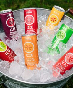IZZE Sparkling Juice, Pomegranate, No Added Sugars, No Preservatives, Non-GMO, 8.4 Fl Oz Can (Pack of 24) 8.4 Fl Oz (Pack of 24) 21 91I5P1F8cyL