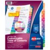 Avery Jan-Dec 12 Tab Dividers for 3 Ring Binders, Customizable Table of Contents, Multicolor Tabs, 1 Set (11127) , 0.125 H x 11 L x 9 W 12 91I72za2L7L
