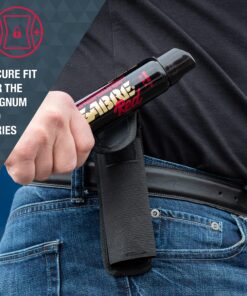 SABRE Nylon Belt Holster for Magnum 120 Series, Fits 122 Gram (4 Ounce) Models, Provides Quick Access To Protection, Durable Design, Velcro Closure Black 14 91IA3EfUjWL