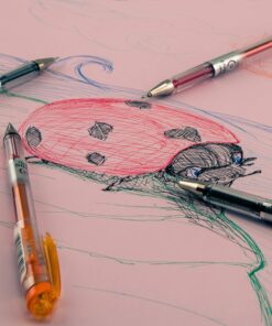 Pentel Arts Slicci 0.25 mm Extra Fine Gel Pen, Assorted Ink, 8 Pack (BG202BP8M) 0.25mm 8 Count (Pack of 1) 26 91II1nRoGzL