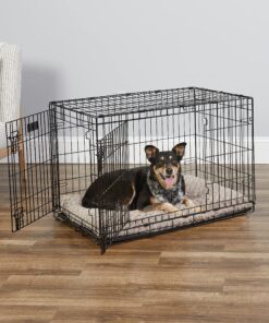 Alternative view of MidWest Homes for Pets Newly Enhanced  Double Door iCrate Dog Crate, Includes Leak-Proof Pan, Floor Protecting Feet, Divider Panel & New Patented Features 36 inch (Pack of 1)