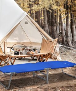 Magshion Portable Military Fold Up Camping Bed Cot + Free Storage Bag- 7 Colors Blue 13 91INcyi86ML