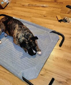 COOLAROO The Original Cooling Elevated Dog Bed, Indoor and Outdoor, Large, Grey 51.0"L x 31.5"W x 8.0"Th 39 91IPnVZfyOL
