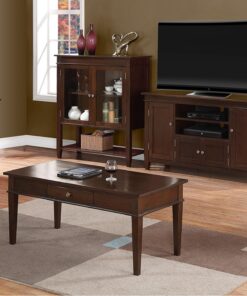 SIMPLIHOME Carlton SOLID WOOD Transitional Modern 42 inch Wide Home Office Desk, Writing Table, Workstation, Study Table Furniture in Dark Tobacco Brown with 1 Drawer 17 91IXtCL8gL