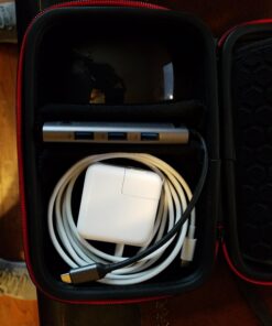 Smatree Hard Case Compatible for Apple14&16inch MacBook Pro's Pencil,Magic Mouse,Magsafe Power Adapter,BeatsX, Monster Magnetic Charging Cable,Travel MacBook Pro Accessories Organizer Bag,Black Black 67 91IYJZPv6rL