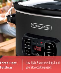 BLACK+DECKER 7-Quart Digital Slow Cooker with Chalkboard Surface, Slate, SCD4007 31 91IcJ1NOWSL
