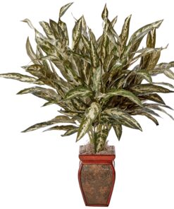 Alternative view of Nearly Natural 6673 30in. Aglaonema with Decorative Vase Silk Plant,Green,7.5" x 9" x 30"
