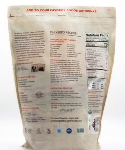 Premium Gold Organic Ground Flax Seed | High Fiber Food | Omega 3 | 4 pounds 19 91IiwXDdP2L