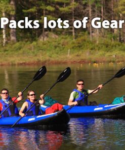 Sea Eagle 380X 12'6" Explorer Inflatable Kayak- Fishing, Touring, Camping, Exploring &White Watering-Self Bailing, Removable Skeg, Drop Stitch Floor 2 Person Pro 17 91InWMbi8GL