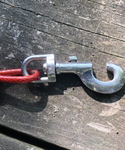 BV Pet Tie Out Cable for Dogs Up to 125 Pounds, 30 Feet (Red/ 125lbs/ 30ft) 125lbs/ 30ft/ Red 37 91IqBb6nqlL