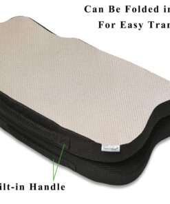 TravelMate Extra-Large Gel-Memory Foam Seat Cushion – Perfect for Office Chair and Wheelchair – Does Not Slip Even on Marble Floors – Washable & Breathable Cover – Relieves Back Pain – 19.5”x17”x2.5” 16 91IqomL6ZL