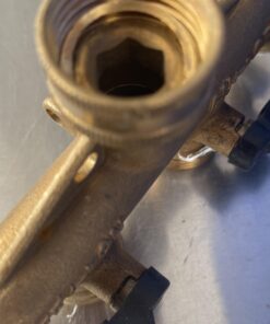 ATDAWN 4 Way Brass Hose Splitter, 3/4" Brass Hose Faucet Manifold, Garden Hose Adapter Connector 16 91J5Bf8QAbL