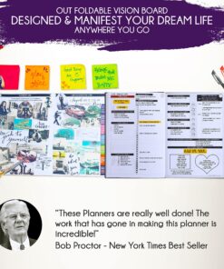 Law of Attraction Life & Goal Planner - A 30 Day Journey Creating Your Dream Life - Personal Gratitude Journal, Week Success Planner, and Stickers Purple (30-day) 35 91JG3ei6IGL