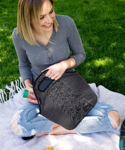 Artovida Artists Collective Insulated Neoprene Lunch Bag - Washable Soft Lunch Tote for Work and Picnic - Design by Tobe Fonseca (Brazil) Furr Division - Classic Tobe Fonseca Furr Div. Cats 16 91JIF2YWFjL