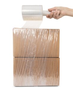 Sam Wrap (R) Stretch Wrap 5" x 1000' Roll with Handle, 80 Gauge Extra Thick Durable Self-Adhering Plastic Wrap for Moving, Packing Wrap Industrial Strength, Clear Plastic Pallet Shrink (2 Pack) 2 Pack 25 91JIc7G1tL