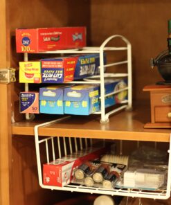 DecoBros Kitchen Wrap Organizer Rack,White (Small/Standard, 2-1/2" Box) White 20 91JJDNf2O9L
