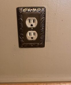 Franklin Brass Paisley Wall Plate, Tumbled Antique Brass Single Duplex Switch Cover, 1-Pack, 64045 28 91JMAE434yL