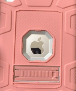 iPad Mini 5 Case, iPad Mini 4 Case, Hybrid Three Layer Armor Shockproof Rugged Drop Protection Cover Case Built with Kickstand for iPad Mini 4/5 7.9 Inch Rose gold+Gray 47 91JPqbs5R7L