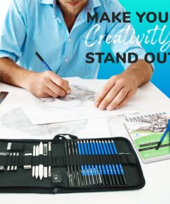 Bellofy 33 pack Drawing Kit with 100 Sheets Pad | Drawing Kit for Adults comes with Sketch Supplies for Kids, Beginners & Artists | Drawing Set contains Sketching Pencils, & more drawing stuff 31 91JQg9zpnOL 2