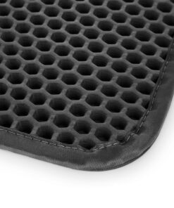 iPrimio Large Cat Litter Trapper Mat with Exclusive Urine/Waterproof Layer - Cat Litter Mat - Larger Holes with Urine Puppy Pad Option for Messy Cats - Soft on Paws and Light - 30" x 23" (Black Color) 30x23 - Black 41 91JQxHc vSL 1