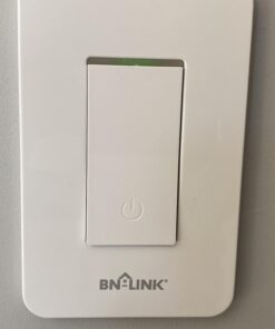 BN-LINK WiFi Smart in-Wall Light Switch, No Hub Required with Timer Function, White, Compatible with Alexa and Google Assistant, Neutral Wire Needed, 2.4 Ghz Network Only 1P-Smart Light Switch 27 91JZIWwW2lL