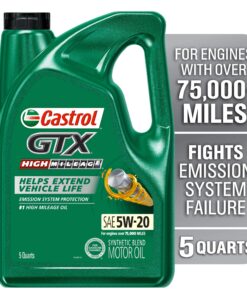 Alternative view of Castrol GTX High Mileage 5W-20 Synthetic Blend Motor Oil, 5 Quarts, Pack of 3 5 Quart - 3 Pack High Mileage Synthetic