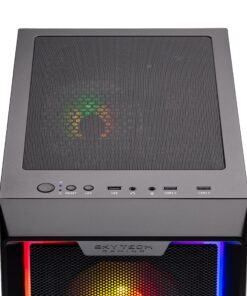 Skytech Gaming Nebula Gaming PC Desktop – AMD Ryzen 5 5600X 3.7 GHz, NVIDIA RTX 4070, 1TB NVME SSD, 16GB DDR4 RAM 3200, 600W Gold PSU, 11AC Wi-Fi, Windows 11 Home 64-bit,Black 5600X | 4070 23 91JfJ7BAxL
