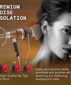 Symphonized Wired Ear buds with Microphone — 90% Noise Cancelling In Ear Headphones Wired, Ear Buds Wired, Earbuds for Computer, Android & PC — Corded Earbuds, Plug In Earphones with Mic (3.5mm Jack) Red 21 91JiNwDdsZL