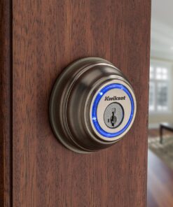 Kwikset - Kevo 99250-202 Kevo 2nd Gen Bluetooth Touch-to-Open Smart Keyless Entry Electronic Deadbolt Door Lock Featuring SmartKey Security, Satin Nickel 27 91JnUL6NL0L 1