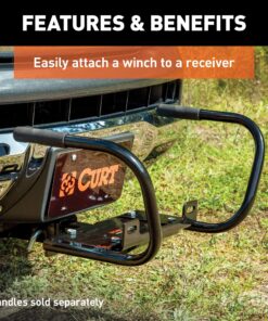 CURT 31010 Trailer Hitch Winch Mount for 2-Inch Receiver, GLOSS BLACK POWDER COAT 22 91JsM34CKL