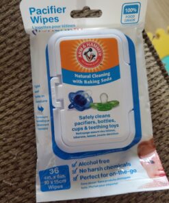 Munchkin® Arm & Hammer Pacifier Wipes - Safely Cleans Baby and Toddler Essentials, 1 Pack, 36 Wipes 36 Count (Pack of 1) 41 91JzgCP1b0L