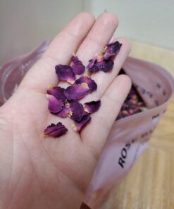 Dried Rose Petals and Rose Buds - Red - 1 Pound Edible Flowers - Use in Tea, Baking, Making Rose Water, Crafting, Wedding Confetti - Included Sample Bottle of Rose Absolute Essential Oil - by bMAKER 53 91K AWQRlSL