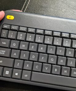 Logitech K400 Plus Wireless Touch With Easy Media Control and Built-in Touchpad, HTPC Keyboard for PC-connected TV, Windows, Android, Chrome OS, Laptop, Tablet - Black Floral 63 91K0EEtA5NL