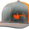 LINDO Trucker Hat - Bugling Elk One Size Graphite/Orange 9 91K2CaO7MKL