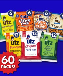 Alternative view of Utz Jumbo Snack Variety Pack (Pack of 60) Individual Snack Bags, Includes Potato Chips, Cheese Curls, Popcorn and Pretzels, Crunchy Travel Snacks for Lunches, Vending Machines, and Enjoying on the Go
