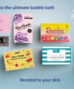 BRUBAKER Bath Bombs Gift Set "Rainbow" - 6 Handmade Luxury Spa Bath Fizzies - All Natural, Vegan, Organic Ingredients - Sesame Oil Moisturizes Dry Skin Rainbow 7 91K5Fatv78L