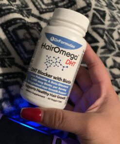 DrFormulas HairOmega DHT Blocker Biotin 5000 mcg Vitamins for Hair Growth Supplement | Hair Loss Pills for Women and Men, 30 Day Supply 60 Count (Pack of 1) 30 91K61kYRsL