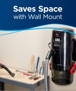 BISSELL Garage Pro Wall-Mounted Wet Dry Car Vacuum/Blower With Auto Tool Kit, 18P03, Stealth Metallic Gray 37 91KAnajx7NL