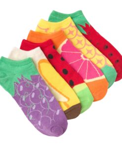 K. Bell Socks Women's Fun Food & Drink Low Cut Socks-6 Pairs-Cool & Cute Novelty Gifts Shoe Size: 4-10 Fruit (Red) 7 91KCSTei55L