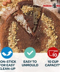 Nordic Ware Pan Springform, 9 Inch, Charcoal Leakproof Springform Pan 29 91KEt20BepL