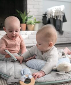 Ingenuity Cozy Spot Reversible Duvet Activity Gym & Play Mat with Wooden Bar - Loamy, Ages Newborn + 41 91KH1hdETkL