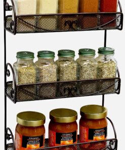 DecoBros 3 Tier Wall Mounted Spice Rack, Bronze 1-Pack 31 91KHOPJPecL