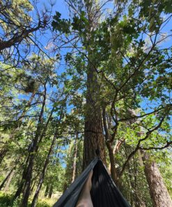 Wise Owl Outfitters Camping Hammock - Camping Essentials & Camping Gifts, Portable Hammock Single or Double Hammock for Outdoor, Indoor w/Hammock Straps Black & Grey Medium 34 91KJe0NMK8L